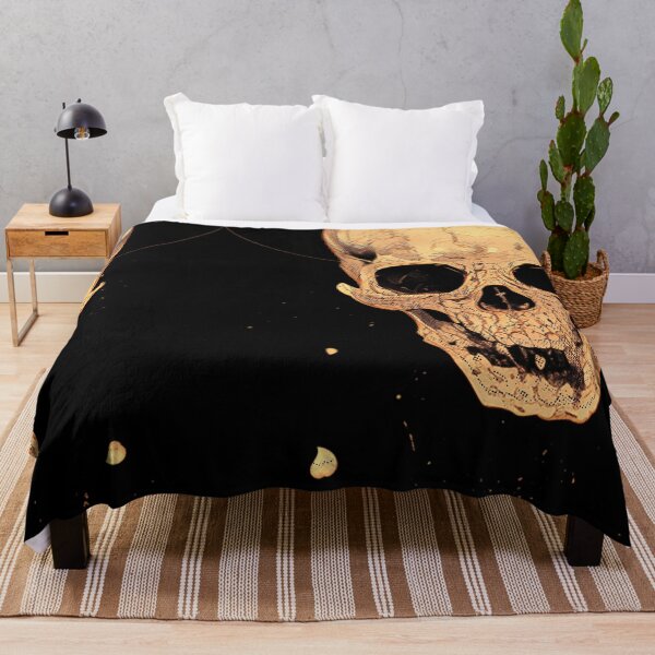 Item preview, Golden Skull with Lotus Half-Tone designed and sold by CalyCollab.