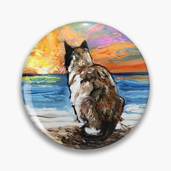 Item preview, Beach Days - Snowshoe Cat designed and sold by AjaTrier.