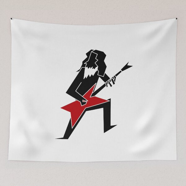 Item preview, Heavy Metal Guitarist Silhouette — Rock Music Art(Only pictures) designed and sold by R-T-Gracie.