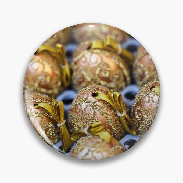 Item preview, Gold colored Easter eggs close up, market in Freyung,Vienna designed and sold by goceris.