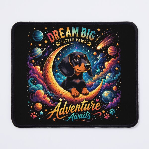 Item preview, Dream Big Little Paws – Cosmic Dachshund Moon Adventure | Cute Space Dog T-Shirt designed and sold by Samasem365.