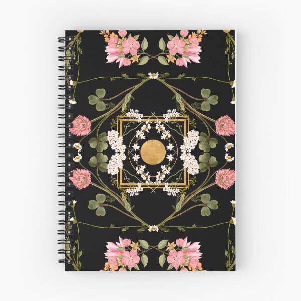 Item preview, Celestial Clover Symmetrical Symmetrical Seamless Pattern designed and sold by Grin Katalina Floral Patterns & Cozy Art.