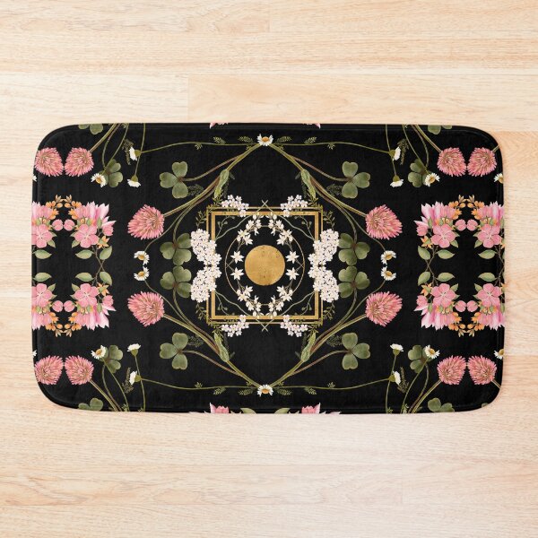Item preview, Celestial Clover Symmetrical Symmetrical Seamless Pattern designed and sold by Grin Katalina Floral Patterns & Cozy Art.