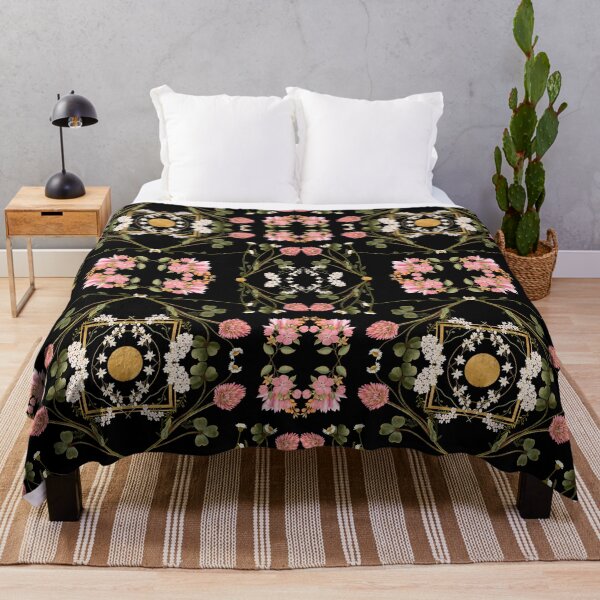 Item preview, Celestial Clover Symmetrical Symmetrical Seamless Pattern designed and sold by Grin Katalina Floral Patterns & Cozy Art.