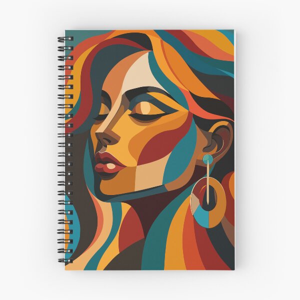 Item preview, Abstract Colorful Woman Portrait | Modern Boho Geometric Art designed and sold by ZanyPaintbrush.