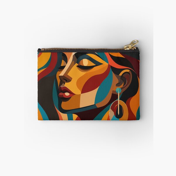 Item preview, Abstract Colorful Woman Portrait | Modern Boho Geometric Art designed and sold by ZanyPaintbrush.