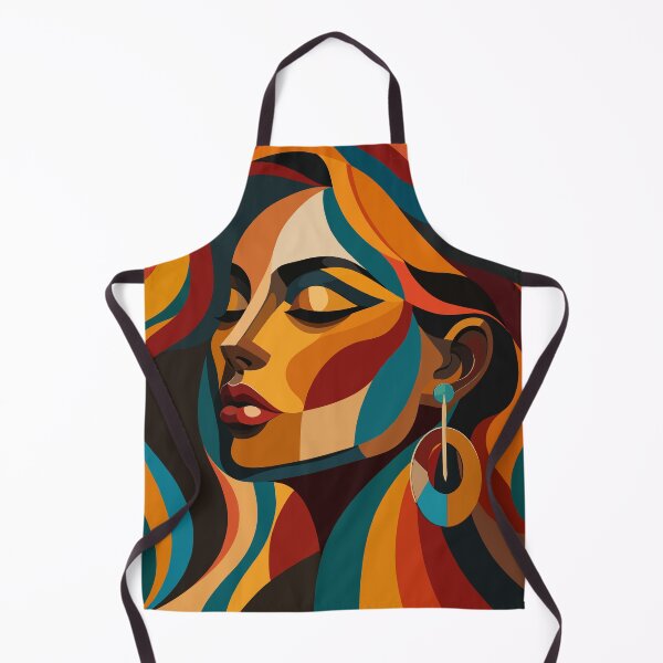 Item preview, Abstract Colorful Woman Portrait | Modern Boho Geometric Art designed and sold by ZanyPaintbrush.
