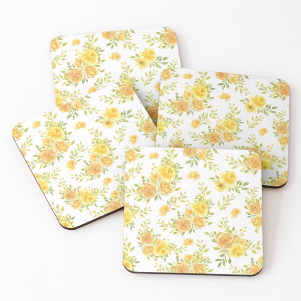 Item preview, Watercolor Yellow Floral Seamless Pattern | Golden Wildflower Botanical Repeat Print designed and sold by Joyfulfabric.