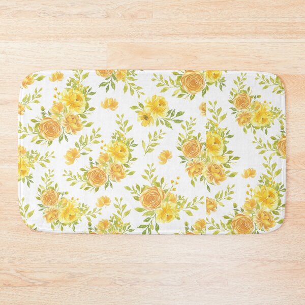 Item preview, Watercolor Yellow Floral Seamless Pattern | Golden Wildflower Botanical Repeat Print designed and sold by Joyfulfabric.