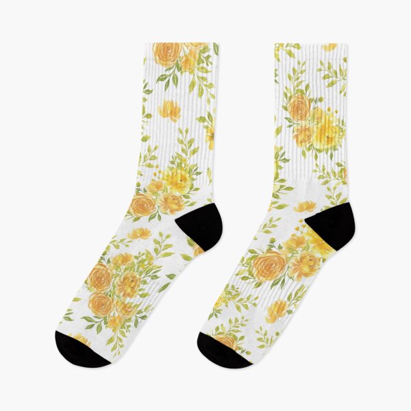 Item preview, Watercolor Yellow Floral Seamless Pattern | Golden Wildflower Botanical Repeat Print designed and sold by Joyfulfabric.