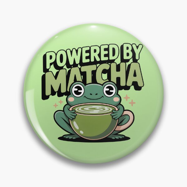 Item preview, Powered By Matcha Cute Frog Matcha Lover Shirt designed and sold by Raw Tigers.