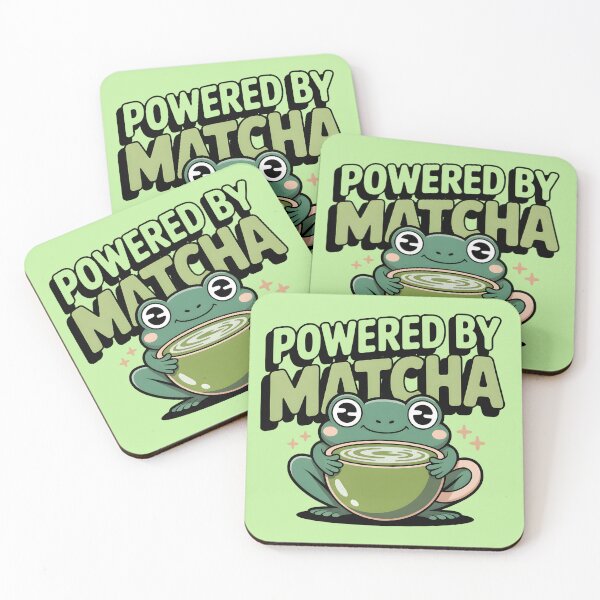 Item preview, Powered By Matcha Cute Frog Matcha Lover Shirt designed and sold by Raw Tigers.