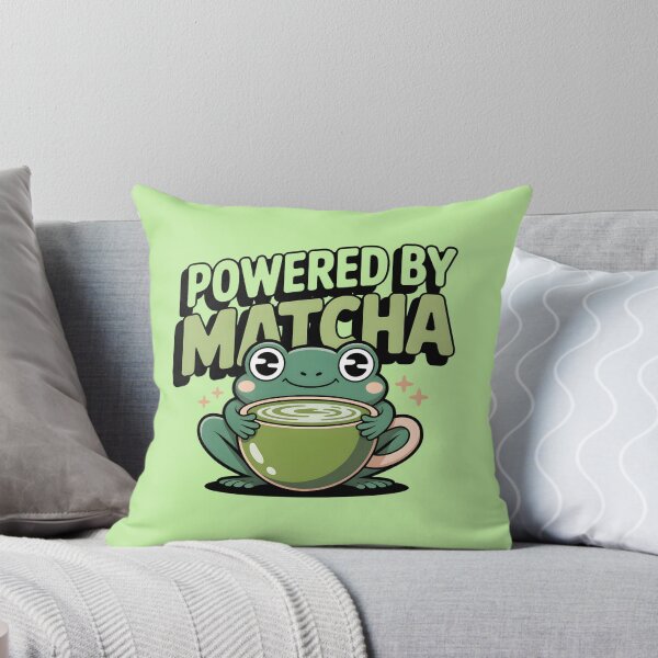 Item preview, Powered By Matcha Cute Frog Matcha Lover Shirt designed and sold by Raw Tigers.
