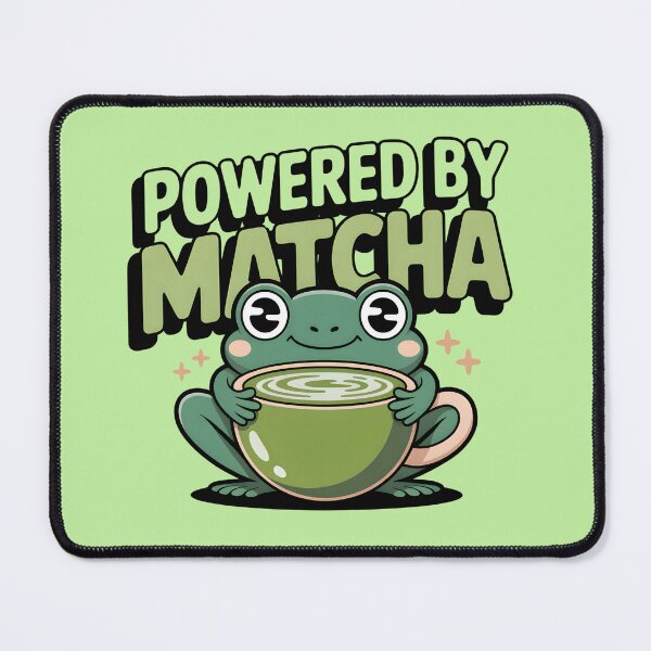 Item preview, Powered By Matcha Cute Frog Matcha Lover Shirt designed and sold by Raw Tigers.