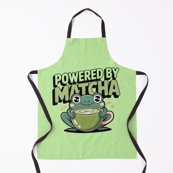 Item preview, Powered By Matcha Cute Frog Matcha Lover Shirt designed and sold by Raw Tigers.