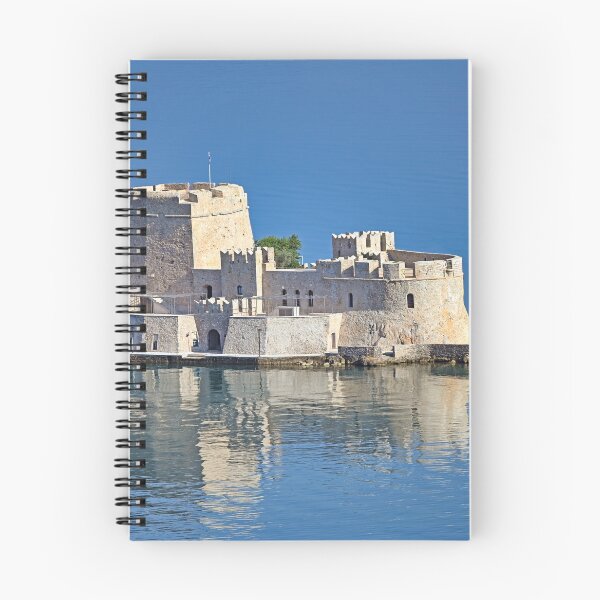 Item preview, Bourtzi water fortress is reflected in the water,  Nafplio, Peloponnese, Greece designed and sold by goceris.