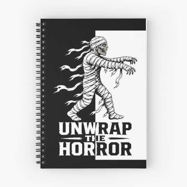 Item preview, Mummy Horror Split Halloween Shirt | Black White Silhouette Design designed and sold by SunnyDesign82.