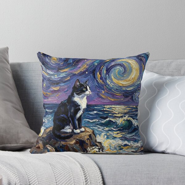 Item preview, Beach Nights - Tuxedo Cat designed and sold by AjaTrier.