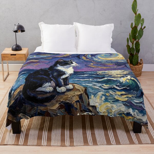 Item preview, Beach Nights - Tuxedo Cat designed and sold by AjaTrier.