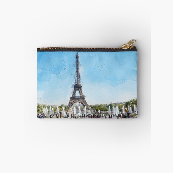 Item preview, Eiffel Tower from Trocadéro — Paris Watercolor Cityscape designed and sold by M.ALK.Watercolor.