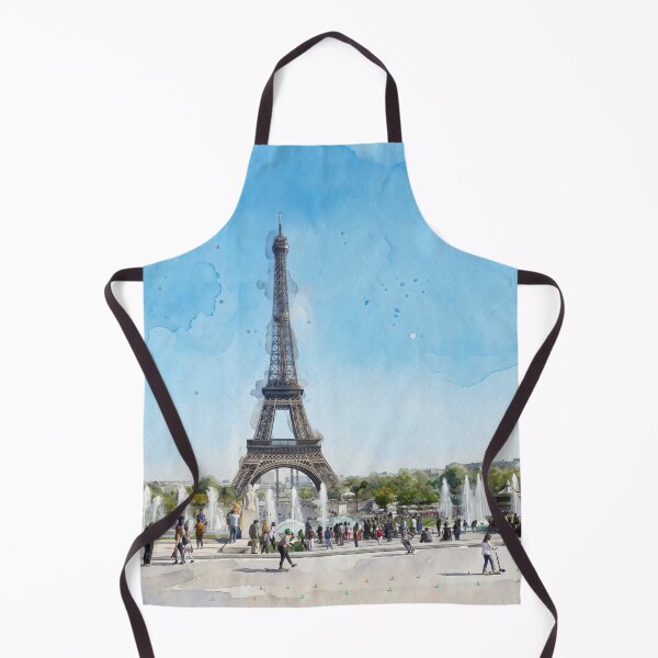 Item preview, Eiffel Tower from Trocadéro — Paris Watercolor Cityscape designed and sold by M.ALK.Watercolor.