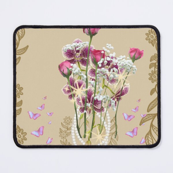 Item preview, Rose Orchid Bouquet Pearls Butterflies Elegant Design designed and sold by Extremeallie.