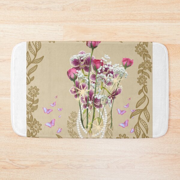 Item preview, Rose Orchid Bouquet Pearls Butterflies Elegant Design designed and sold by Extremeallie.