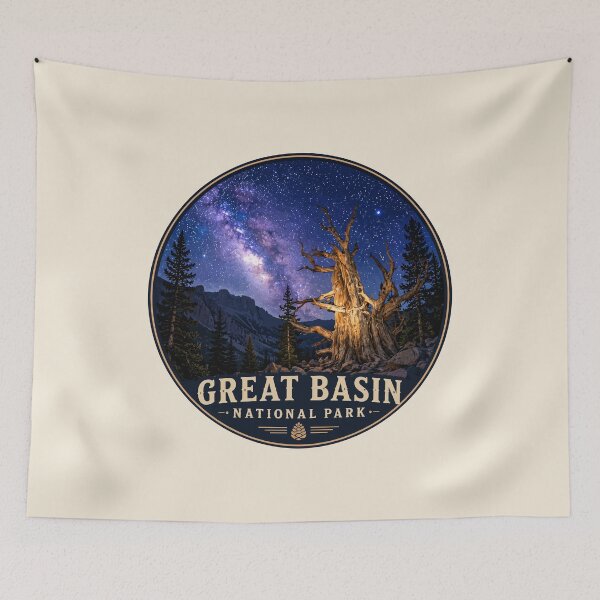 Item preview, Great Basin National Park Retro Desert Mountain designed and sold by Gideon Emmerich.