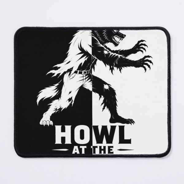 Item preview, Werewolf Horror Split Halloween Shirt | Black White Silhouette Design designed and sold by SunnyDesign82.