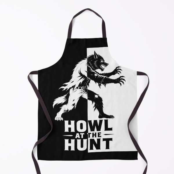 Item preview, Werewolf Horror Split Halloween Shirt | Black White Silhouette Design designed and sold by SunnyDesign82.