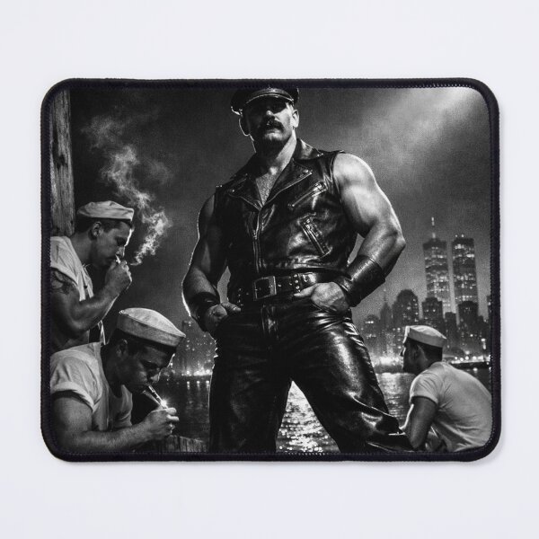Item preview, 1970's Hudson River The Boys Are Back - Leather Daddy Cruise New York Hyperrealism Series Gay Art designed and sold by ItsAKinkThing.