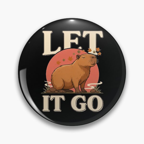 Item preview, Let It Go Capybara – Vintage Stoic Nature Design designed and sold by No Excuses Supply.