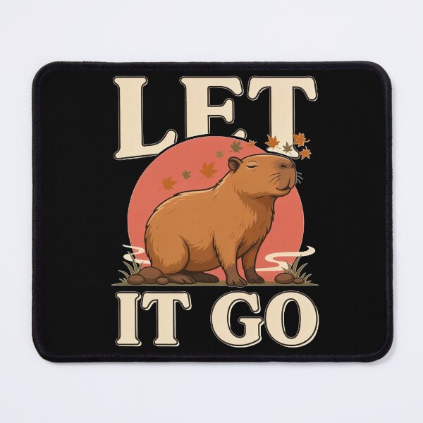 Item preview, Let It Go Capybara – Vintage Stoic Nature Design designed and sold by No Excuses Supply.