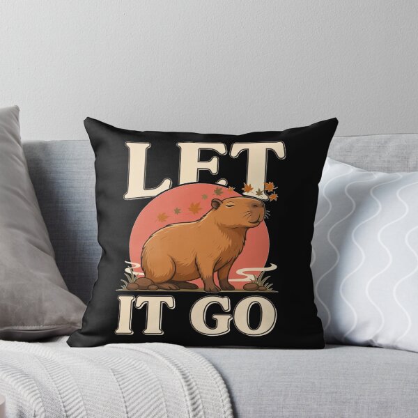 Item preview, Let It Go Capybara – Vintage Stoic Nature Design designed and sold by No Excuses Supply.