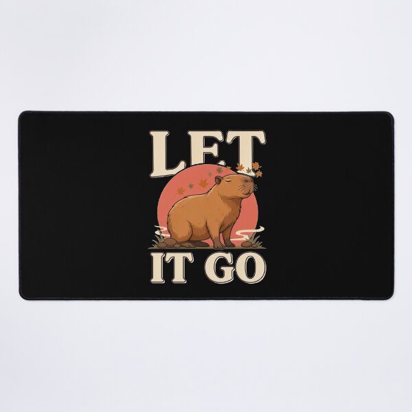 Item preview, Let It Go Capybara – Vintage Stoic Nature Design designed and sold by No Excuses Supply.