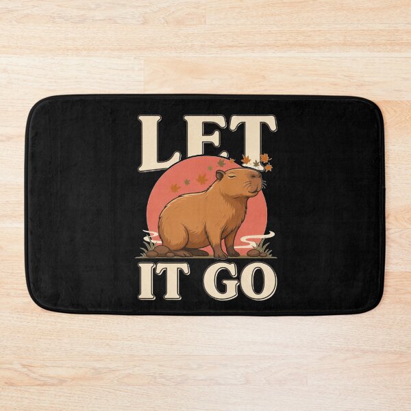 Item preview, Let It Go Capybara – Vintage Stoic Nature Design designed and sold by No Excuses Supply.