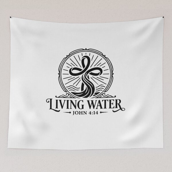 Item preview, Living Water Christian | John 4:14 Badge  designed and sold by stylishdzign.