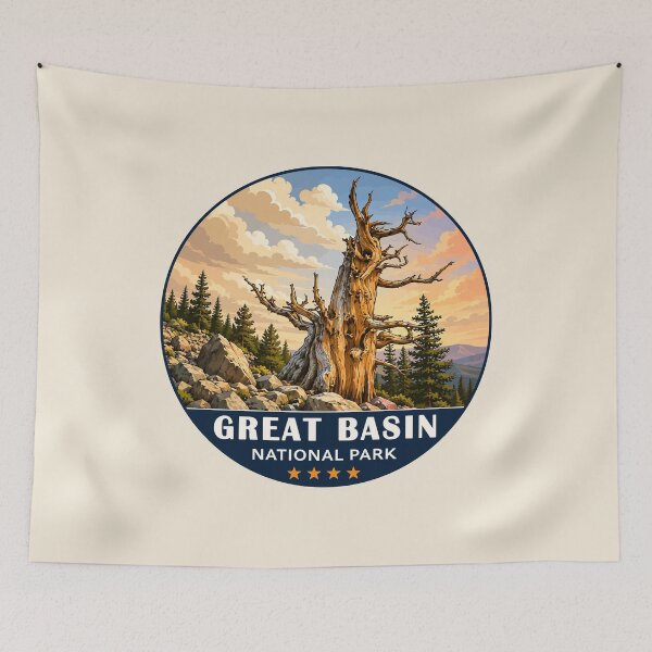 Item preview, Great Basin National Park Retro Desert Mountain designed and sold by Gideon Emmerich.