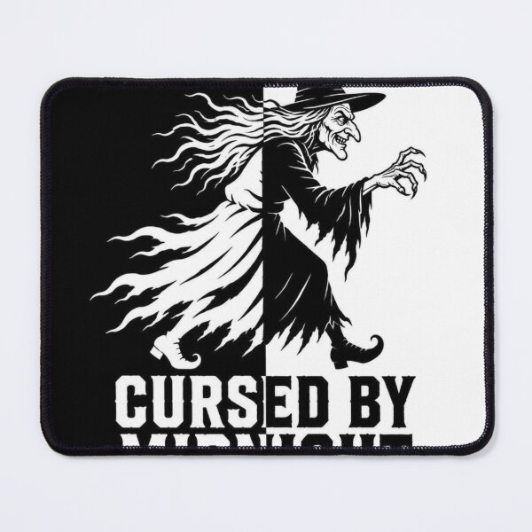 Item preview, Witch Horror Split Halloween Shirt | Black White Silhouette Design designed and sold by SunnyDesign82.