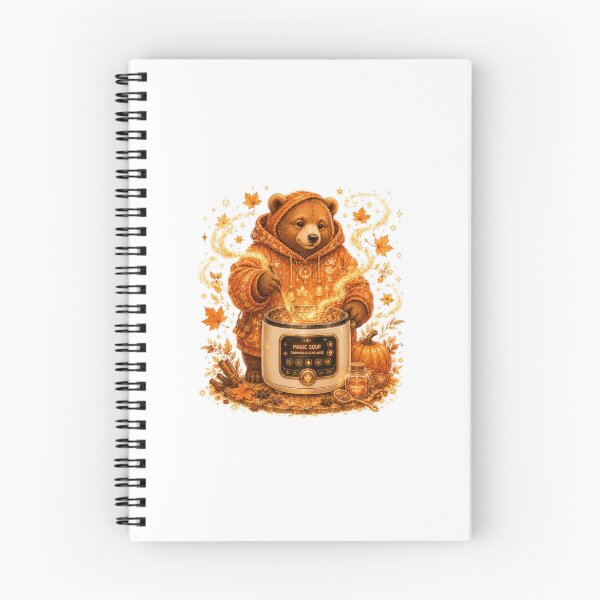 Item preview, Steampunk Bear Cooking Magic Soup Digital Pot Autumn designed and sold by AQUILAKREO.