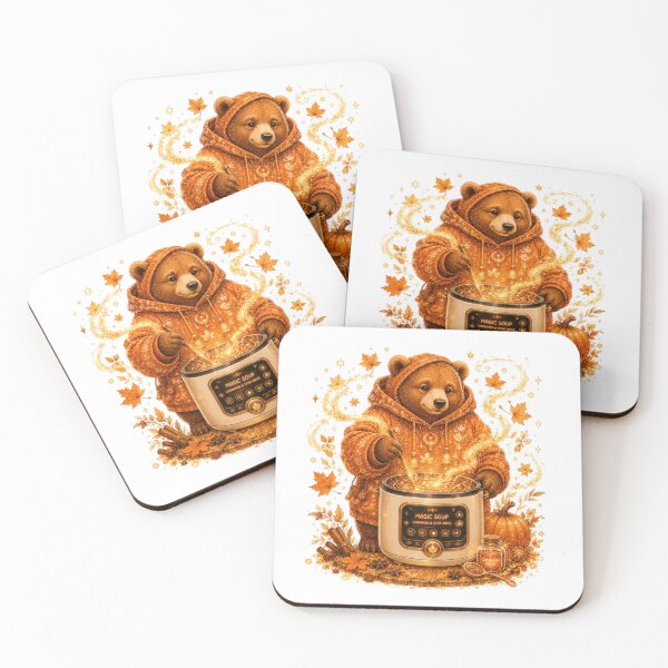 Item preview, Steampunk Bear Cooking Magic Soup Digital Pot Autumn designed and sold by AQUILAKREO.