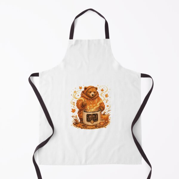 Item preview, Steampunk Bear Cooking Magic Soup Digital Pot Autumn designed and sold by AQUILAKREO.