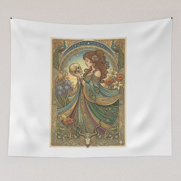 Item preview, Curious Woman Art Nouveau designed and sold by ArtofDissent.