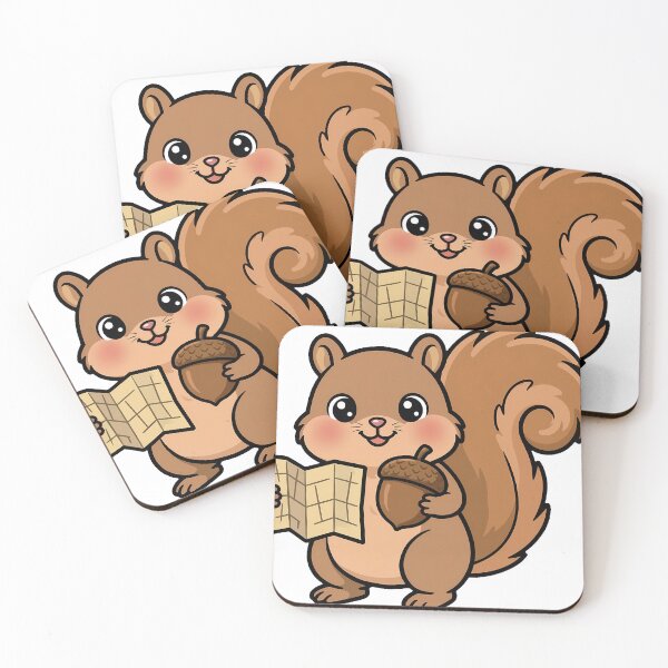 Item preview, Squirrel With Acorn and Map designed and sold by pumsquare.