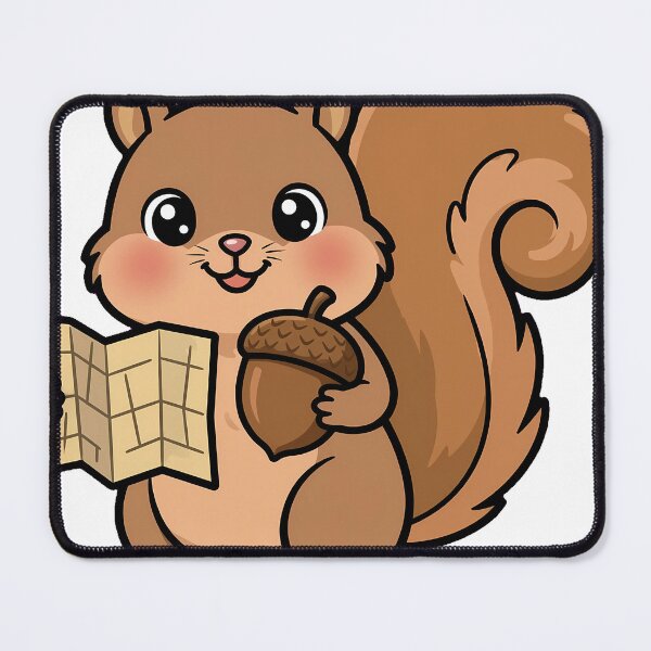Item preview, Squirrel With Acorn and Map designed and sold by pumsquare.