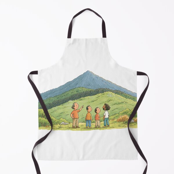 Item preview, Family Hiking Mountain Illustration Art designed and sold by SophiaGallery.
