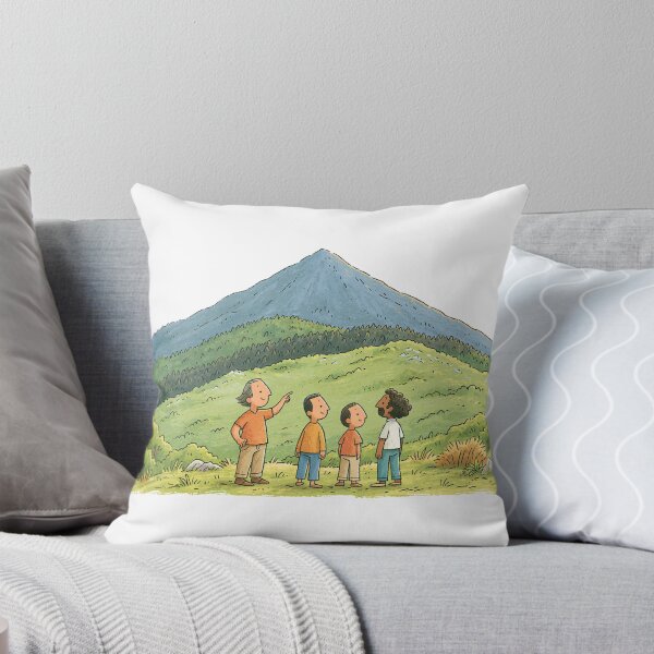 Item preview, Family Hiking Mountain Illustration Art designed and sold by SophiaGallery.