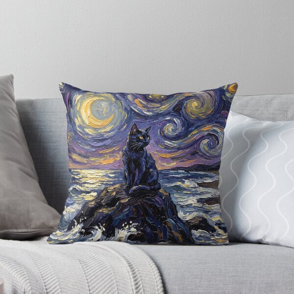Item preview, Beach Night - Black Cat designed and sold by AjaTrier.