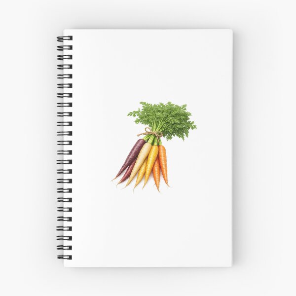 Item preview, Rainbow Carrot Bundle Illustration | Colorful Heirloom Carrots with Greens | Fresh Vegetable Art | Farmers Market Produce | Botanical Kitchen Decor designed and sold by holistech.