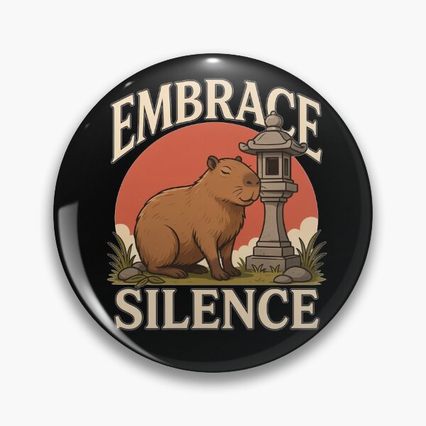Item preview, Embrace Silence Capybara – Vintage Zen Nature Design designed and sold by No Excuses Supply.